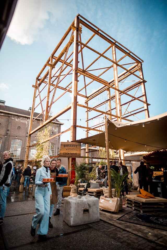 "Yada Yada event space at Taets Art and Event Park in Amsterdam and Zaandam, an industrial venue perfect for weddings, conferences, dinners, dance events, and more, set in a historic munitions factory."