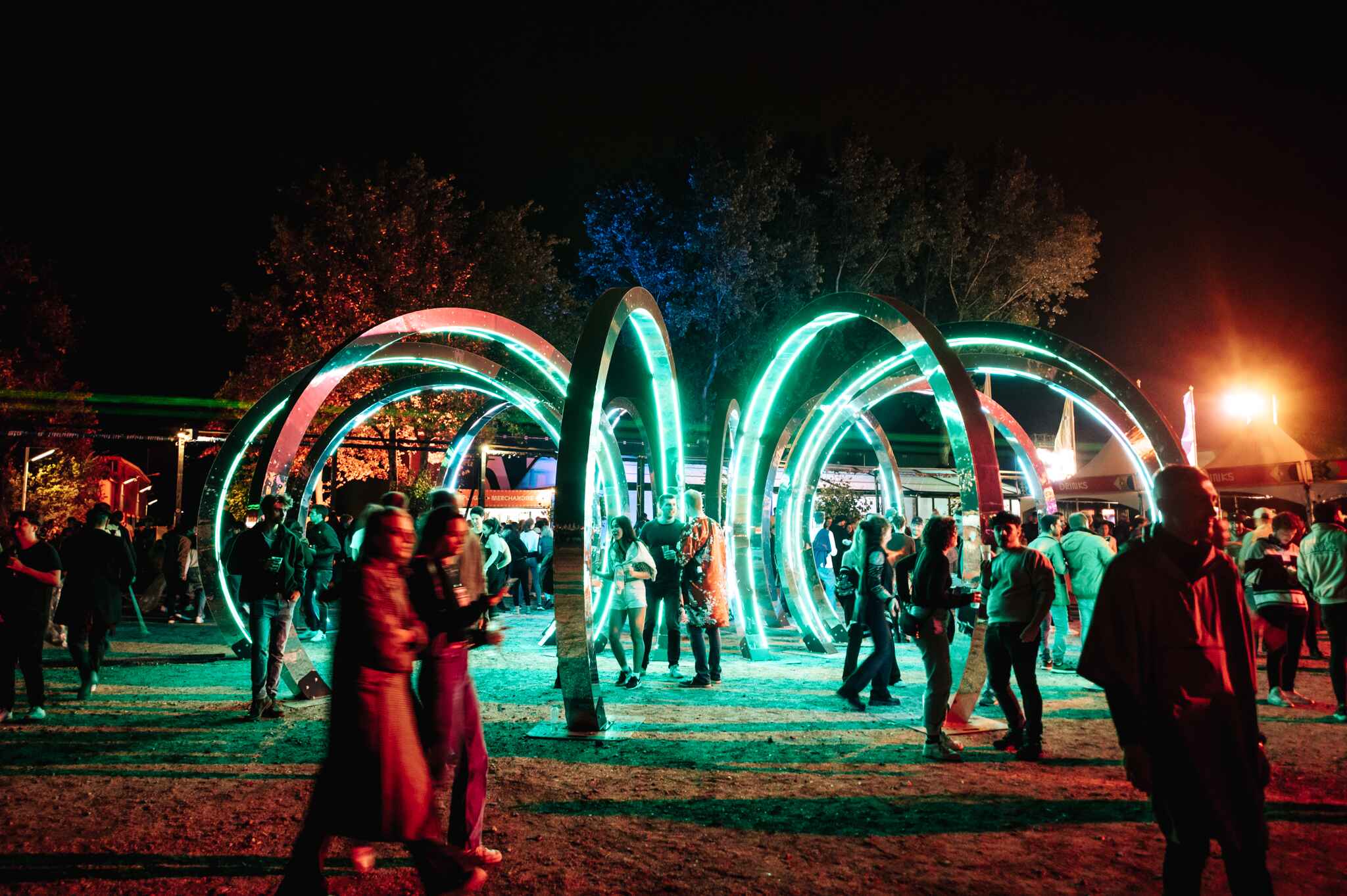 "Festival at Taets Art and Event Park near Amsterdam and Zaandam, with outdoor stages, live performances, and vibrant crowds."