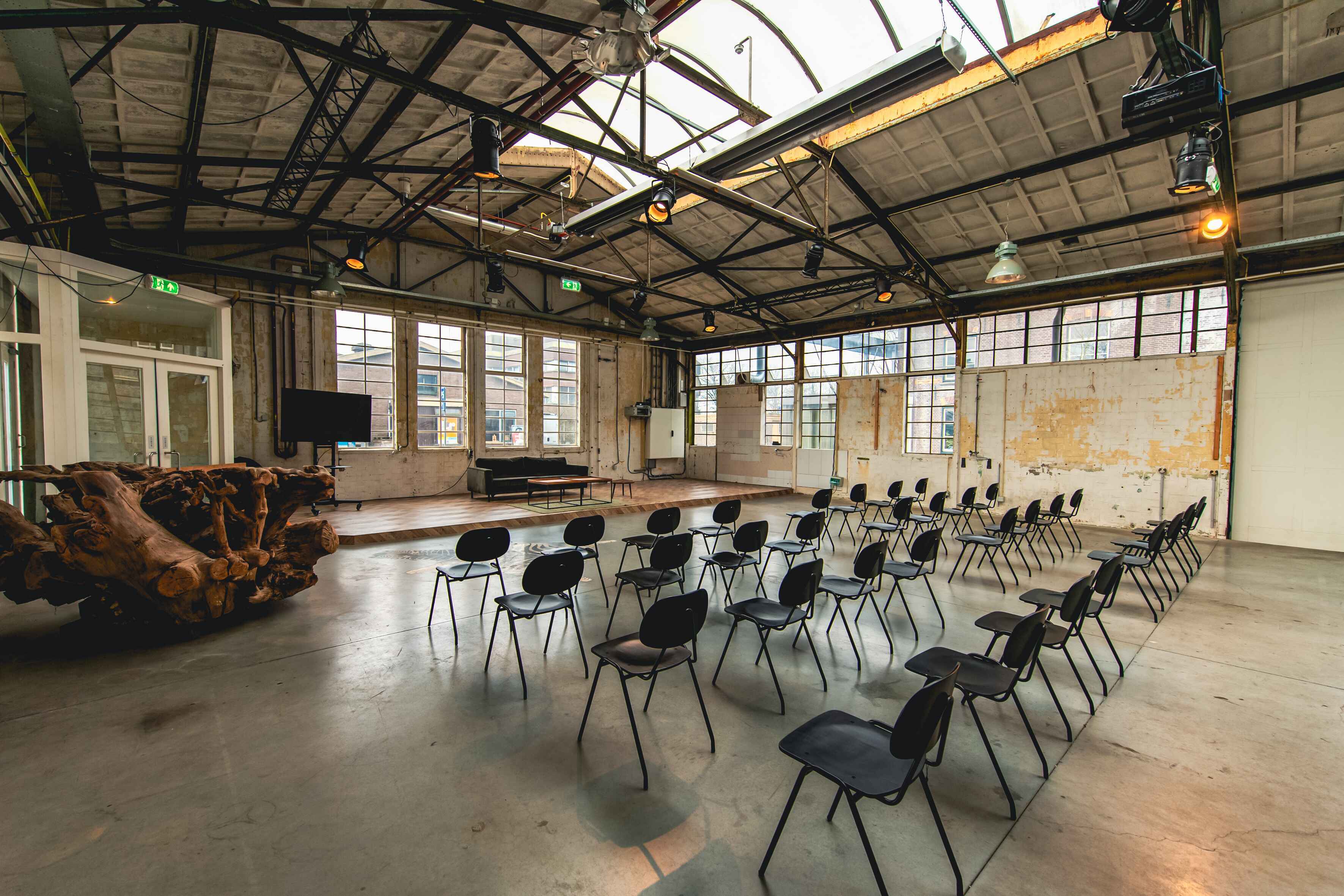 Hybrid and online event setup at Taets Art and Event Park near Amsterdam and Zaandam, with advanced technology and livestream capabilities.