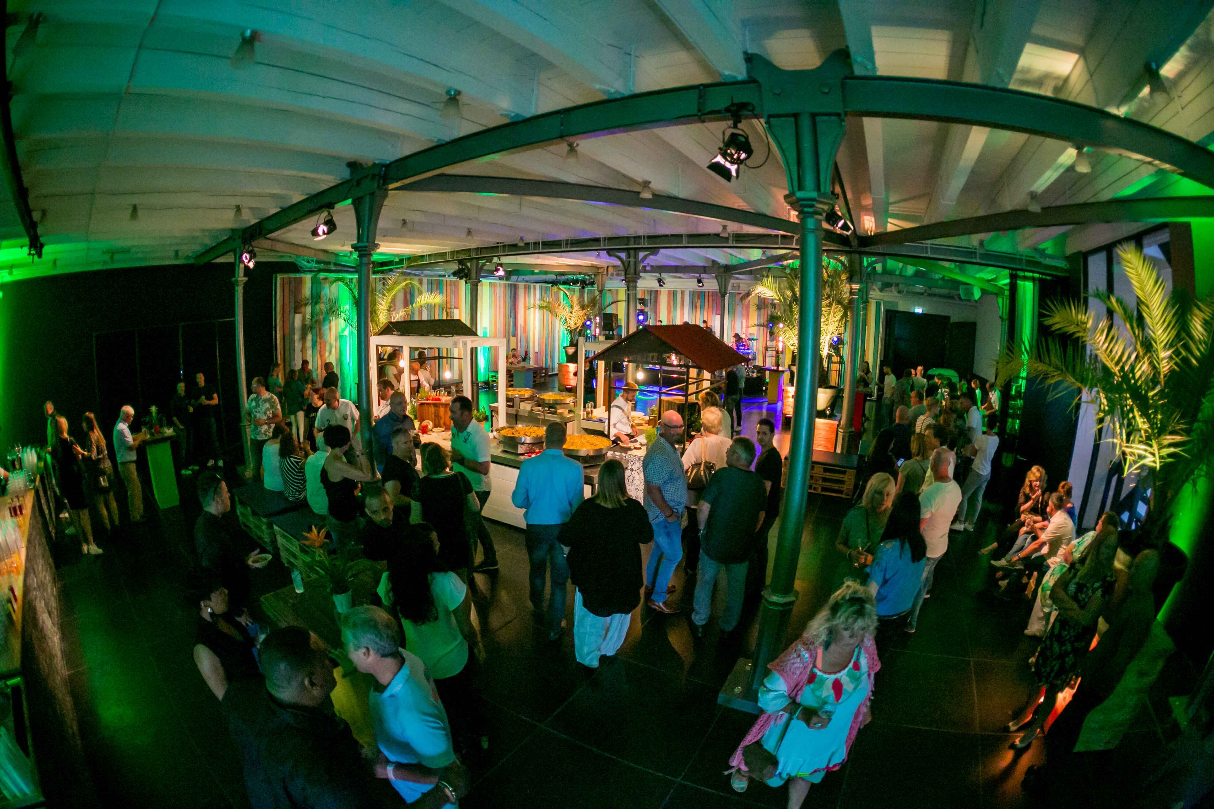 Office party venue at Taets Art and Event Park near Amsterdam and Zaandam, with stylish decor, entertainment spaces, and scenic surroundings.