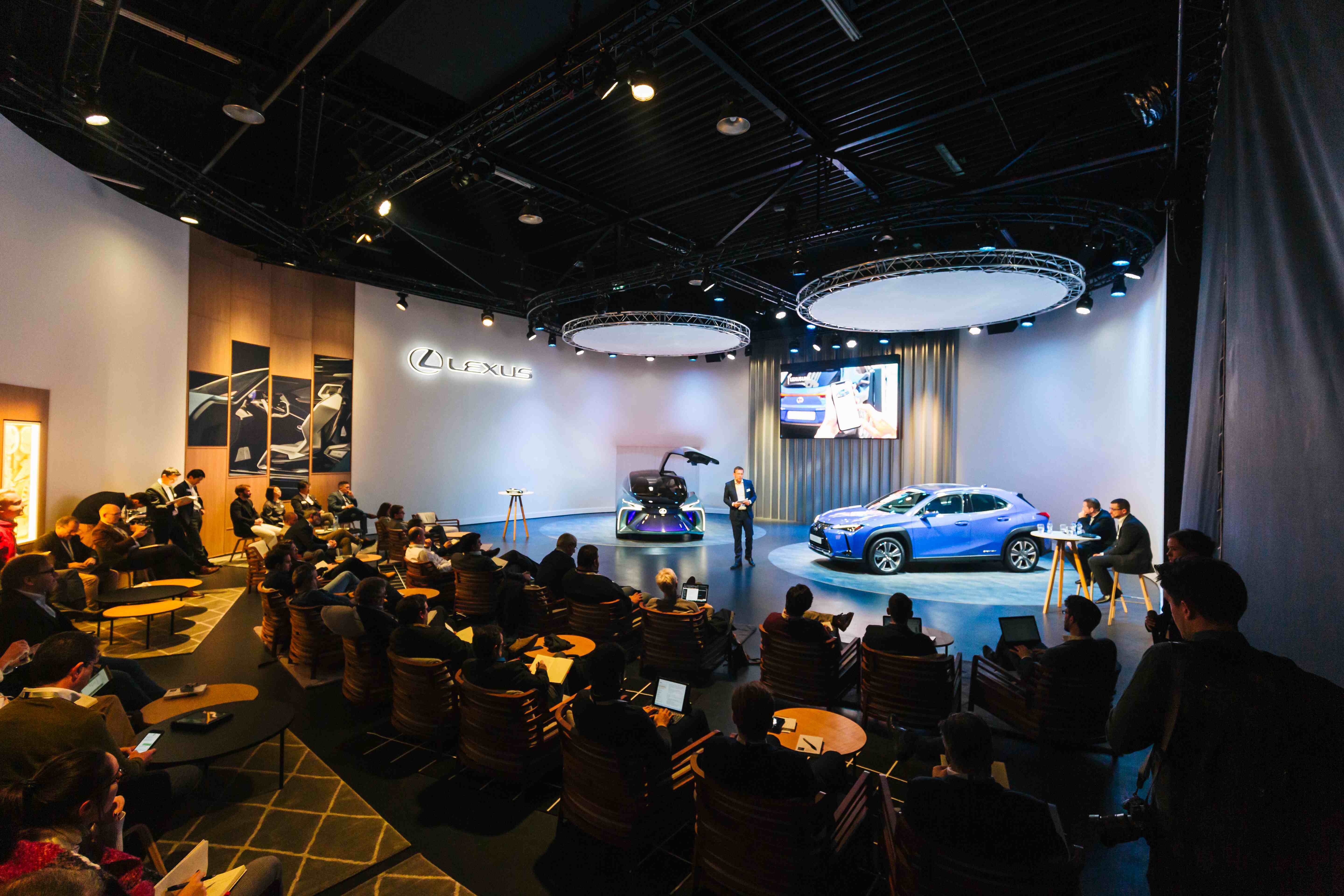 Product launch event at Taets Art and Event Park near Amsterdam and Zaandam, featuring stylish setups and dynamic lighting.