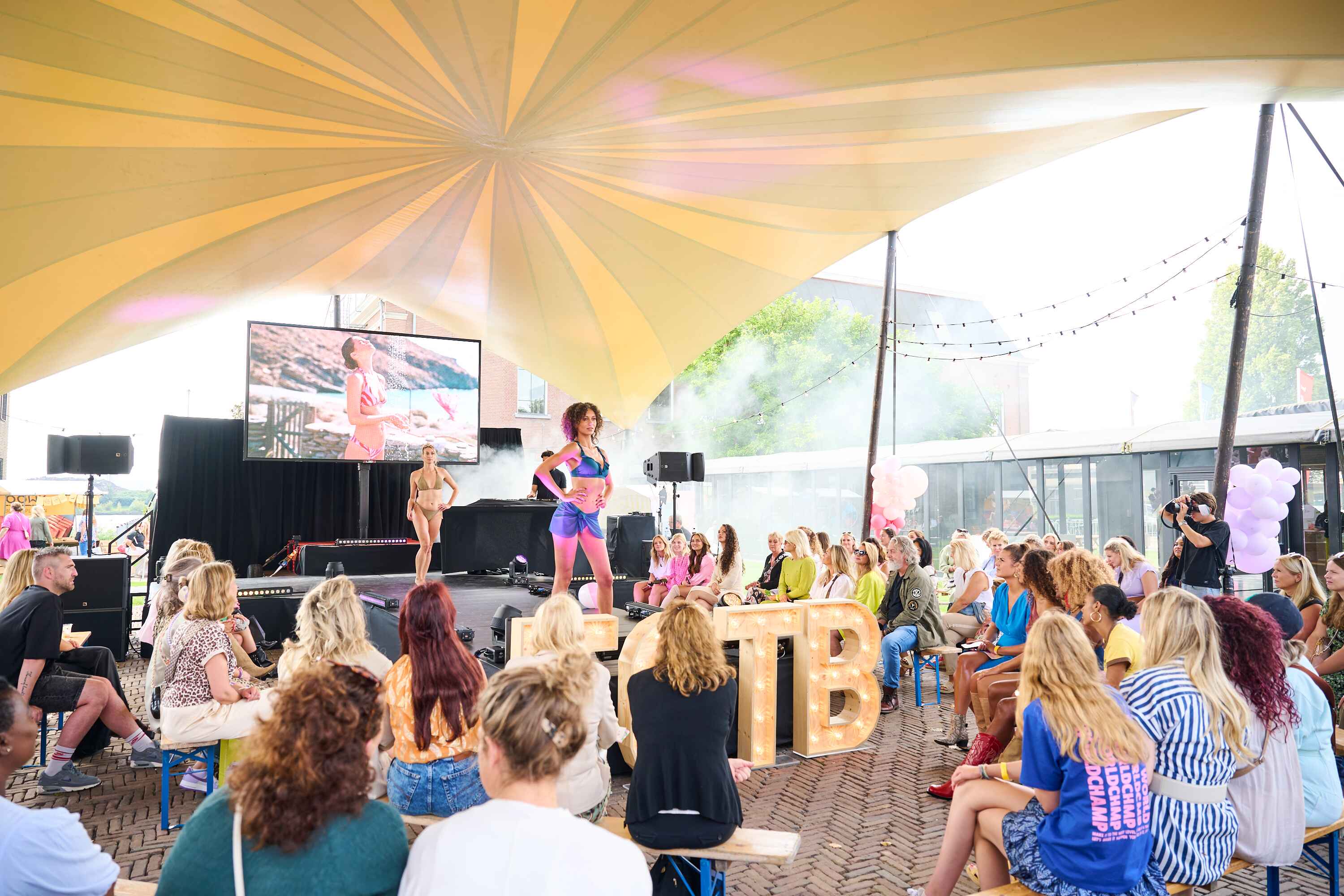 Product launch event at Taets Art and Event Park near Amsterdam and Zaandam, featuring stylish setups and dynamic lighting.