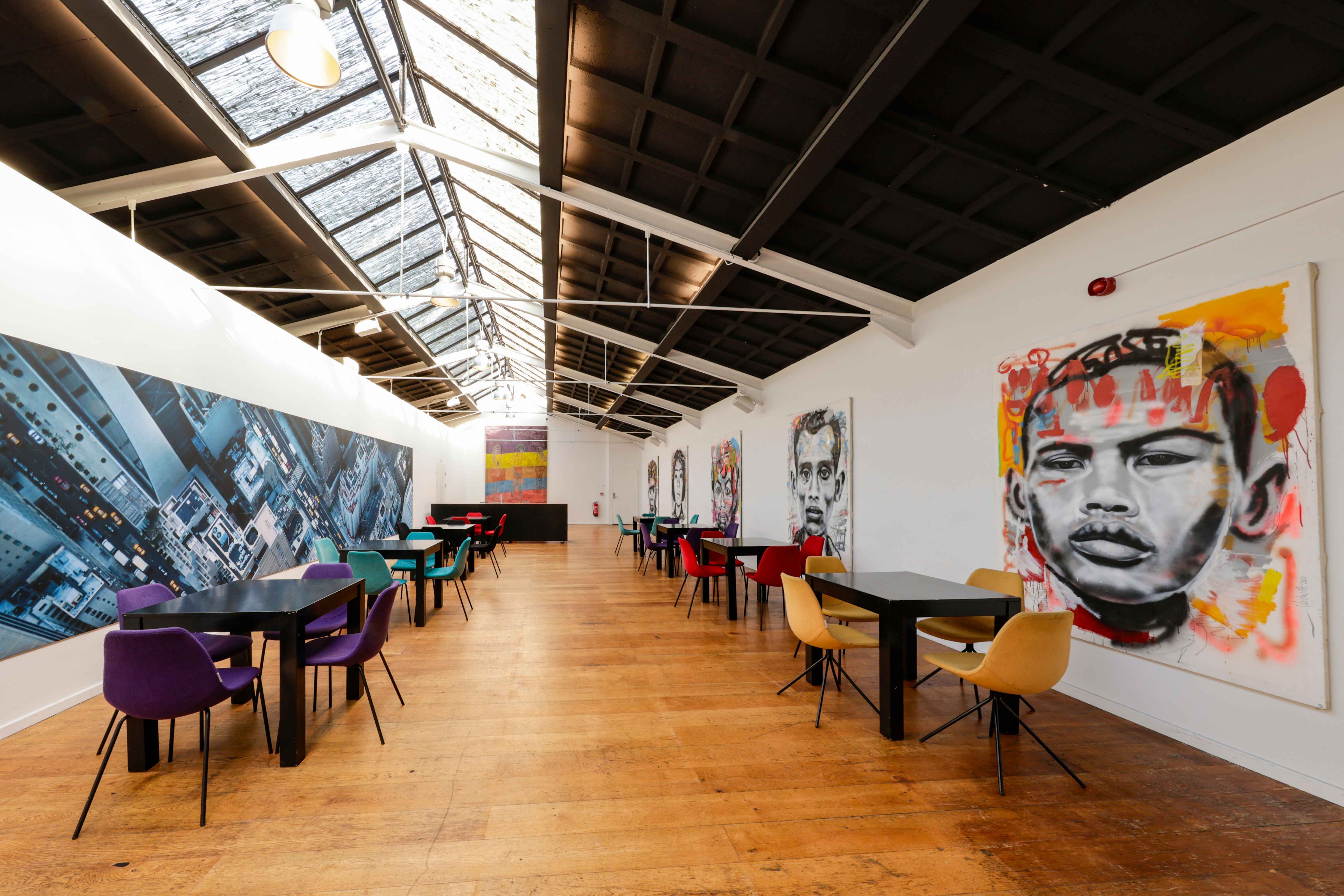 "Building 408 in Hall 1 at Taets Art and Event Park, an industrial event space near Amsterdam and Zaandam, ideal for conferences, exhibitions, and large gatherings."